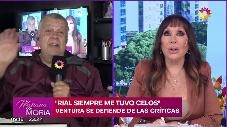 Luis Ventura y Moria Casán.