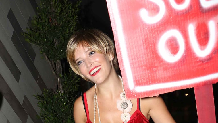 Luisana, en el cumpleaños de disfraces de Dario Lopilato (Fotos: Movilpress)