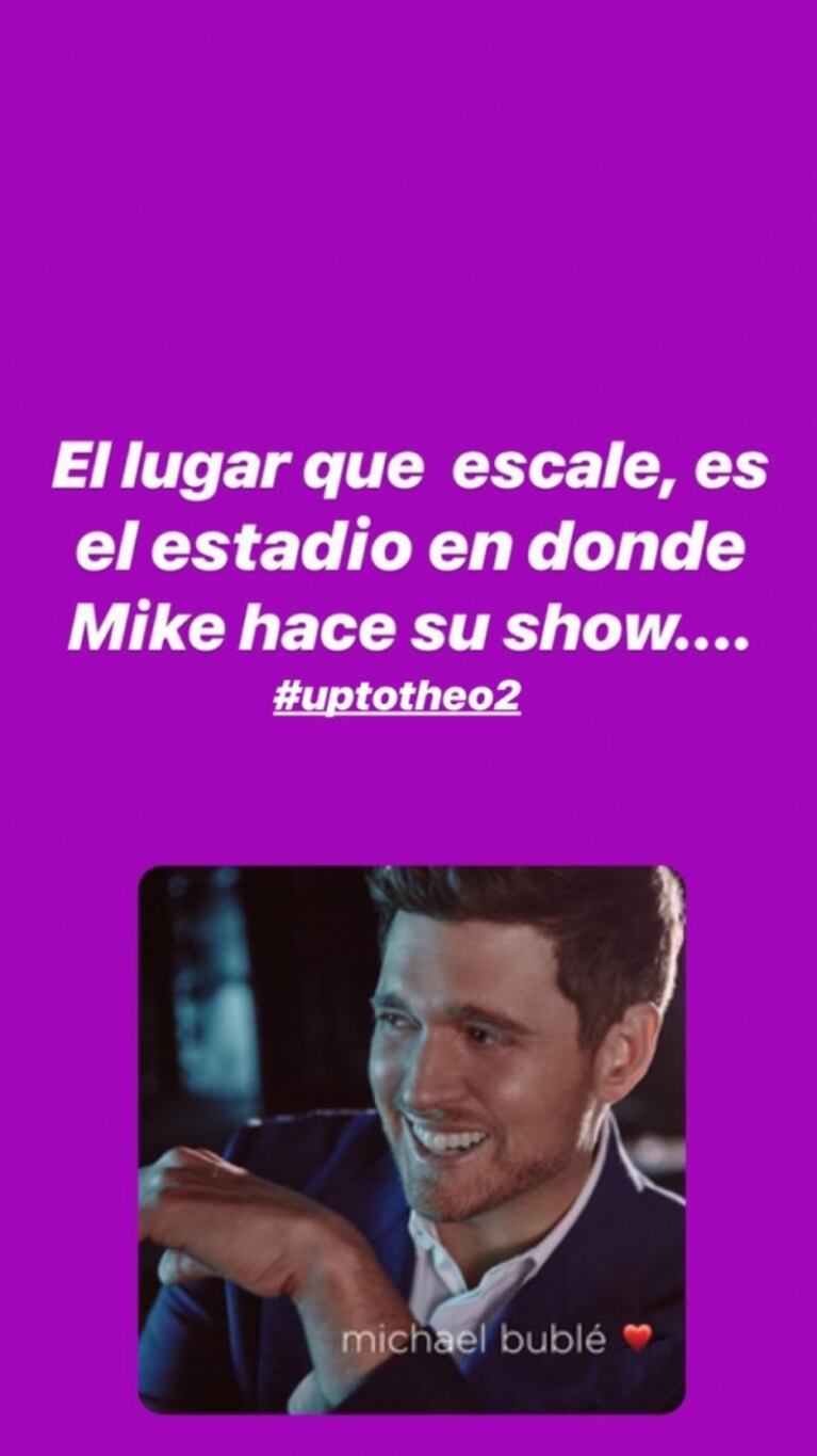 Luisana Lopilato aprovechó su visita a Londres para hacer algo muy divertido, mientras Michael Bublé cantaba