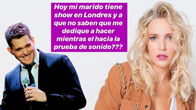 Luisana Lopilato aprovechó su visita a Londres para hacer algo muy divertido, mientras Michael Bublé cantaba