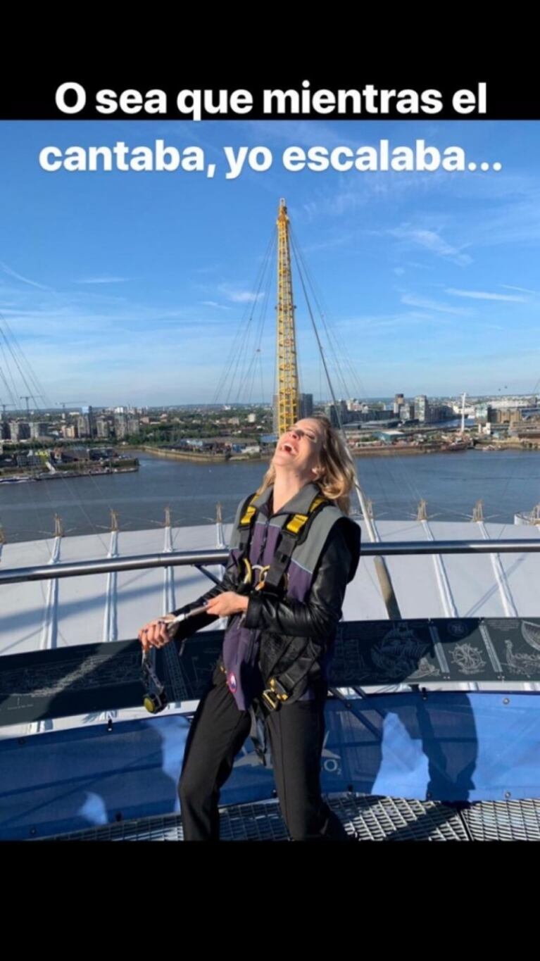 Luisana Lopilato aprovechó su visita a Londres para hacer algo muy divertido, mientras Michael Bublé cantaba