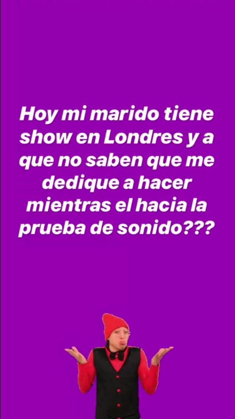 Luisana Lopilato aprovechó su visita a Londres para hacer algo muy divertido, mientras Michael Bublé cantaba