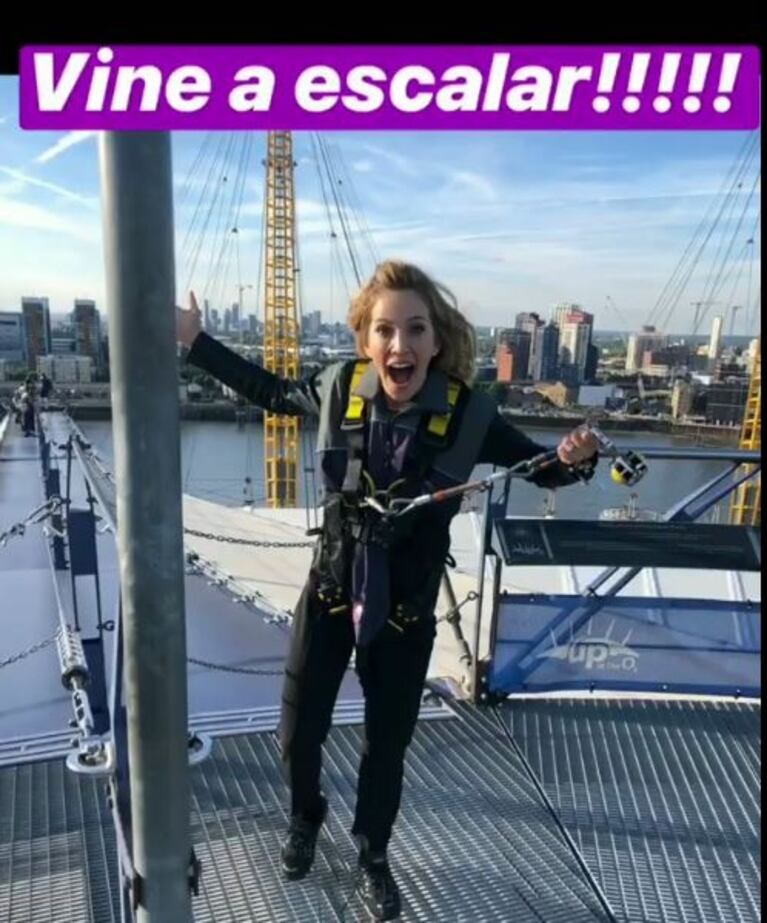 Luisana Lopilato aprovechó su visita a Londres para hacer algo muy divertido, mientras Michael Bublé cantaba