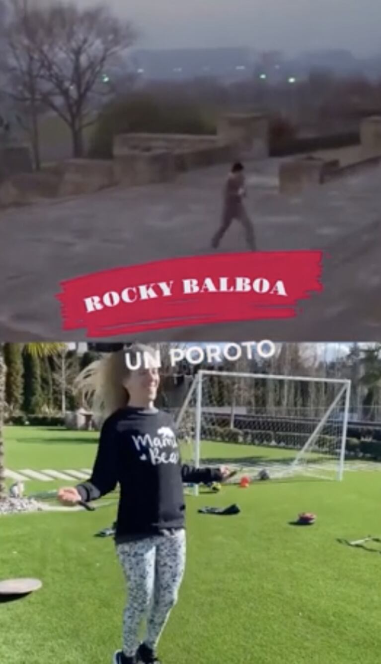 Luisana Lopilato compartió su exigente entrenamiento de boxeo: "Rocky Balboa, un poroto"