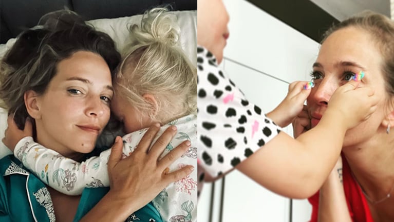 Luisana Lopilato compartió tiernas fotos jugando con su hijita Vida.