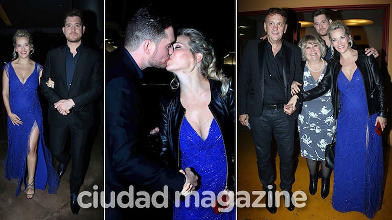 Luisana Lopilato, embarazada de seis meses, junto a Michael Bublé. (Fotos: Movilpress)