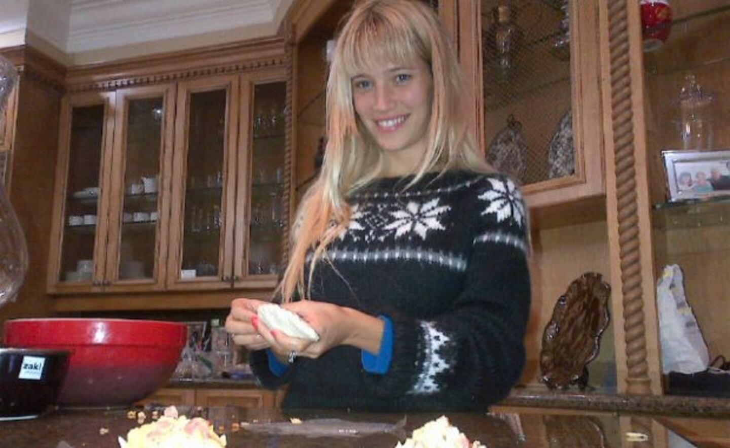 Luisana Lopilato haciendo empanadas. (Foto: Twitter Luisana Lopilato)