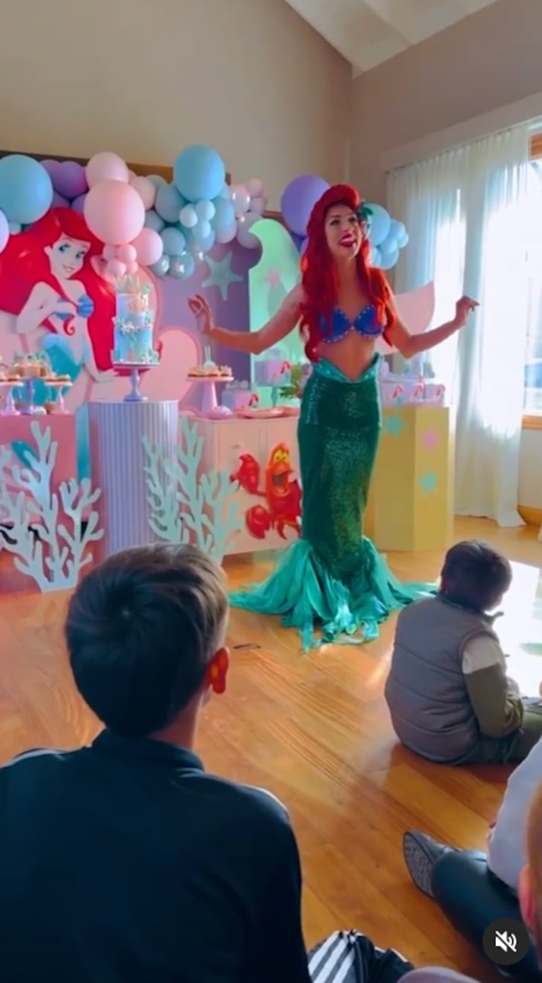 Luisana Lopilato le organizó un espectacular festejo a su hija Vida por sus 5 años con temática de La Sirenita