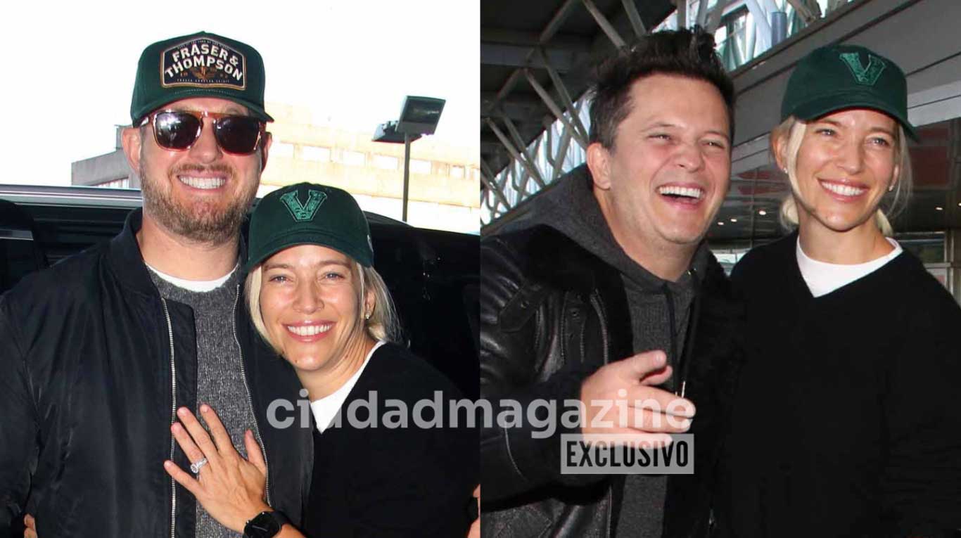 Luisana Lopilato llegó a Argentina con toda su familia (Fotos: Movilpress)