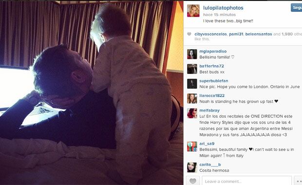 Luisana Lopilato, Michael Bublé y su hijo Noah, divertidos en Instagram (Fotos: Instagram). 