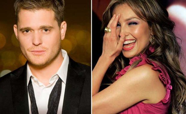 Luisana Lopilato, Michael Bublé y Thalía. (Foto: Web)