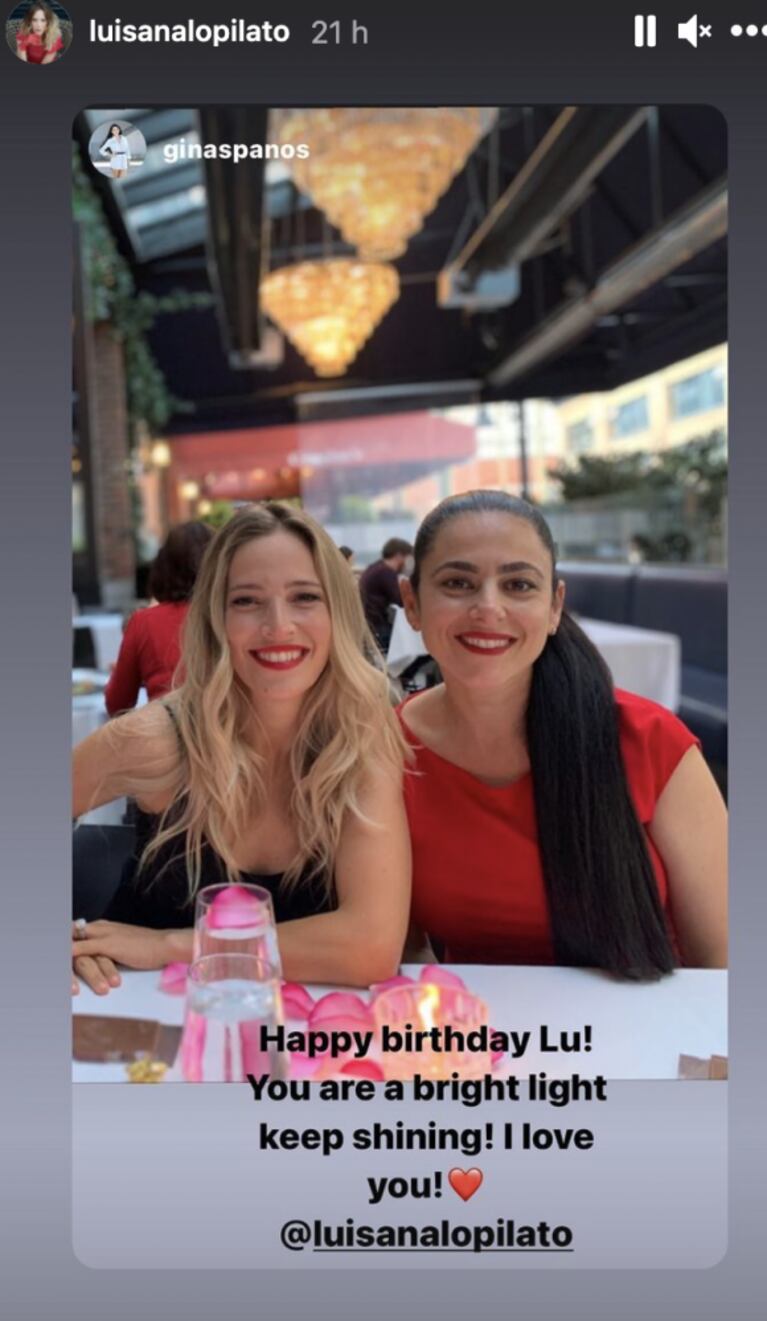 Luisana Lopilato mostró la intimidad de su feliz festejo de cumple: "Gracias por hacerme sentir tan especial"