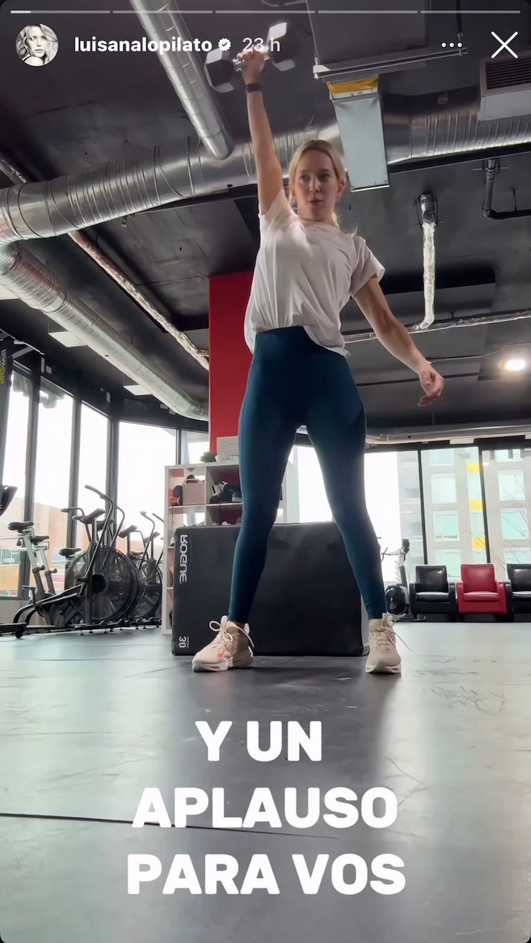 Luisana Lopilato mostró su rutina de entrenamiento (Foto: Instagram/@luisanalopilato).