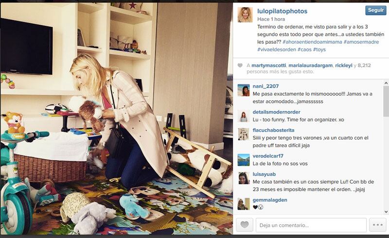 Luisana Lopilato ordena el desastre que le hizo su hijo, Noah Bublé. (Foto: Instagram)