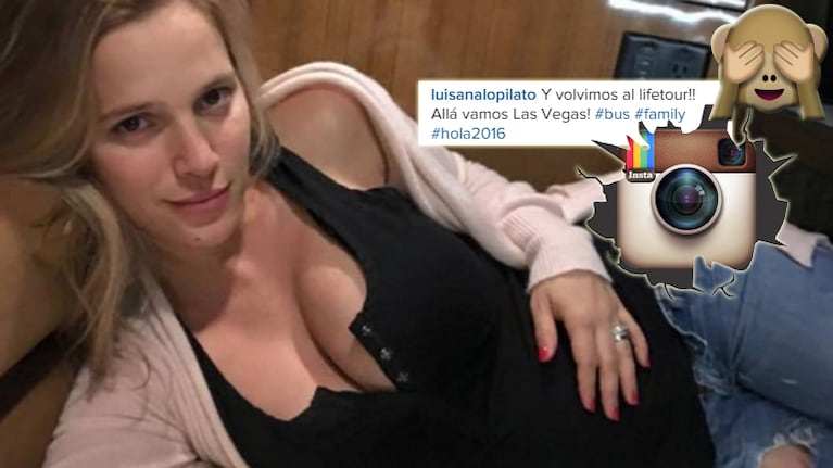 Luisana Lopilato, pancita de 8 meses y súper escote. Foto: Instagram.