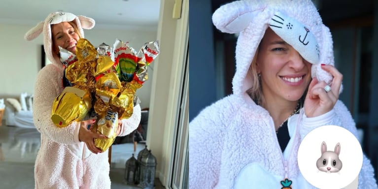 Luisana Lopilato se disfrazó de conejo de pascuas y sorprendió a toda su familia: el video | Créditos: Instagram @luisanalopilato