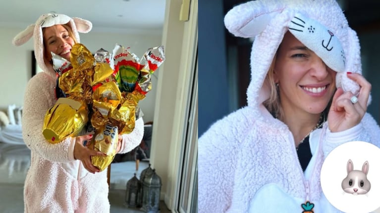 Luisana Lopilato se disfrazó de conejo de pascuas y sorprendió a toda su familia: el video | Créditos: Instagram @luisanalopilato