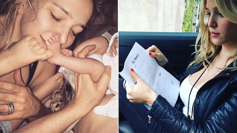 Luisana Lopilato y la foto más tierna entre los pies de sus dos hijos