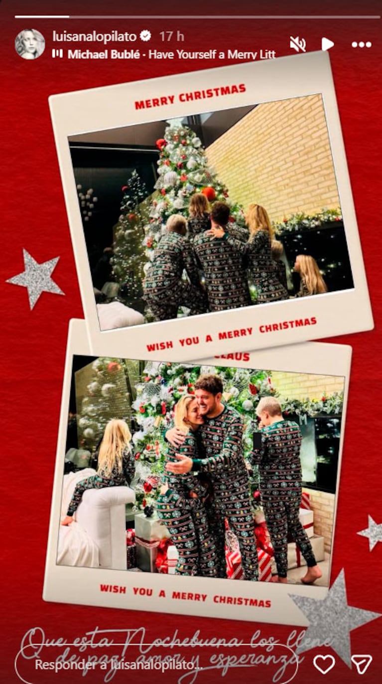 Luisana Lopilato y Michael Bublé con sus hijos (Instagram)