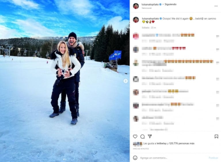 Luisana Lopilato y Michael Bublé confirmaron que esperan a su cuarto bebé: "Ups, lo hicimos de nuevo"