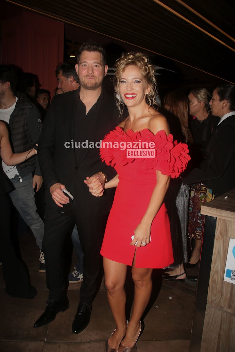 Luisana Lopilato y Michael Bublé en la presentación de la película El Mensaje en la Botella (Foto: Movilpress).