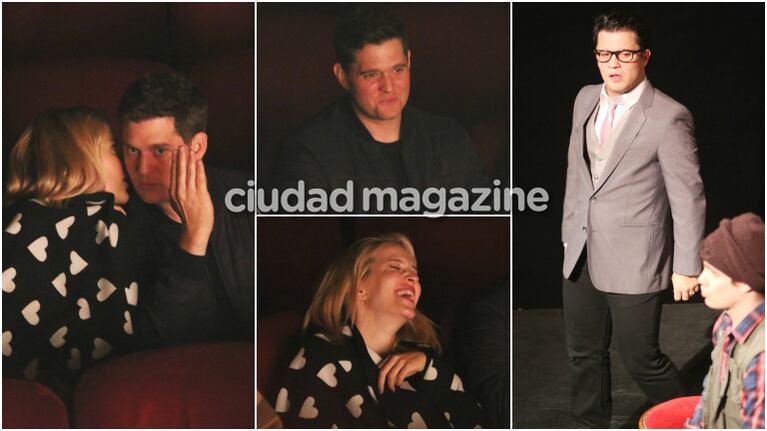 Luisana Lopilato y Michael Bublé fueron a ver a Darío al teatro (Fotos: Movilpress)