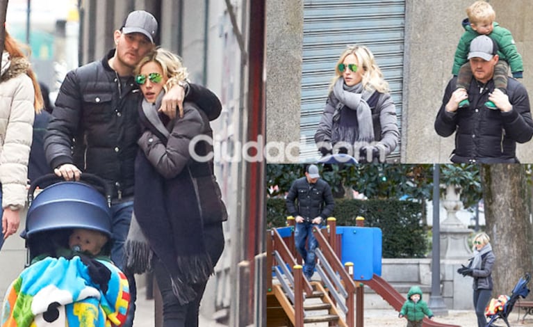 Luisana Lopilato y Michael Bublé junto a Noah en Madrid (Fotos: Grosby Group). 