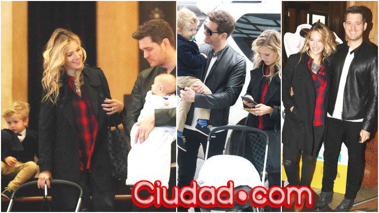 Luisana Lopilato y Michael Bublé llevaron a sus hijos al Colón (Fotos: Movilpress)