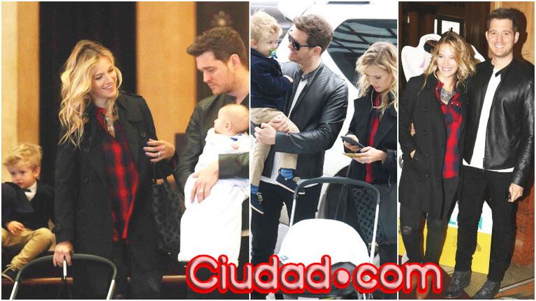 Luisana Lopilato y Michael Bublé llevaron a sus hijos al Colón (Fotos: Movilpress)