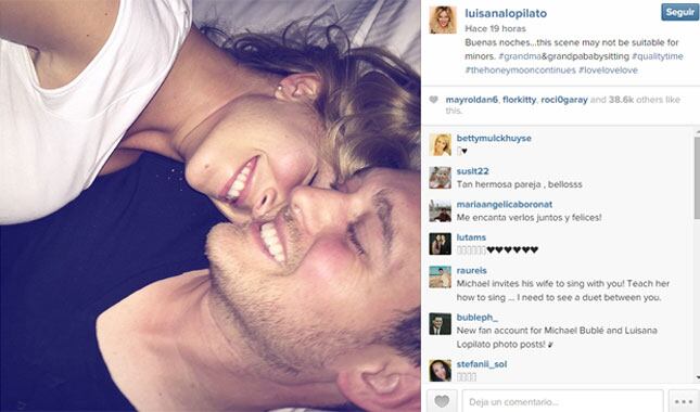Luisana Lopilato y Michael Bublé, súper enamorados en la Web (Fotos: Instagram). 
