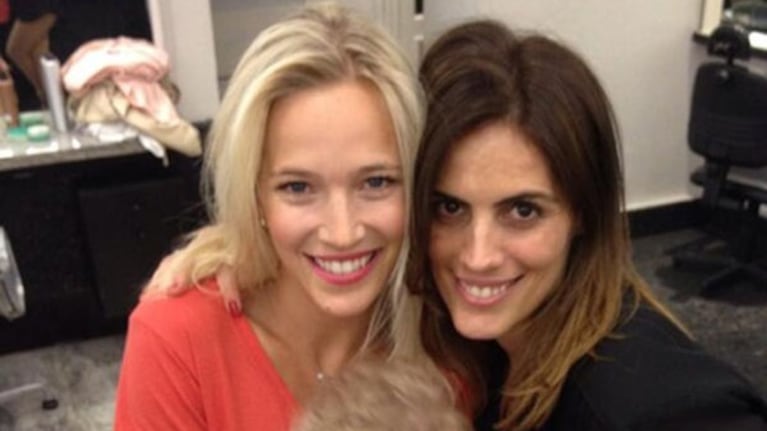 Luisana Lopilato y Noah Bublé pasaron por la la peluquería (Foto: Twitter).