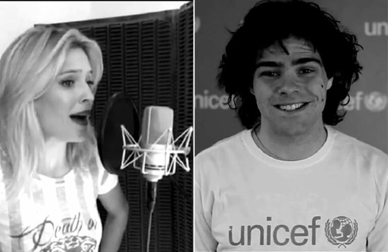 Luisana Lopilato y Peter Lanzani cantaron para celebrar el 25 aniversario de la Convención Internacional de los Derechos del Niño. (Foto: Unicef)