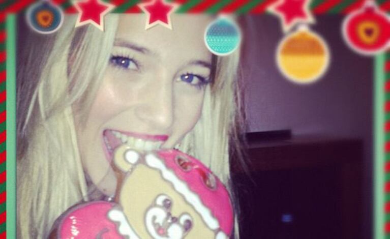 Luisana Lopilato y su galleta preferida. (Foto: Twitter)