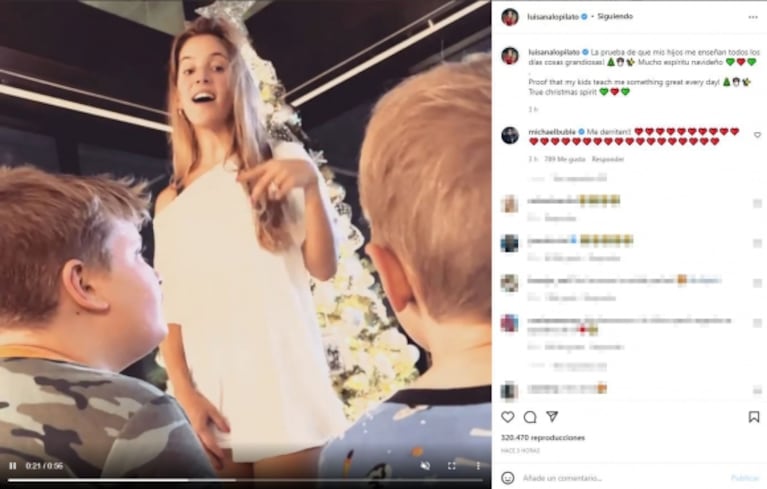 Luisana Lopilato y un dulce video de Noah y Elías cantando la canción de Navidad en inglés: "La prueba de que mis hijos me enseñan todos los días"