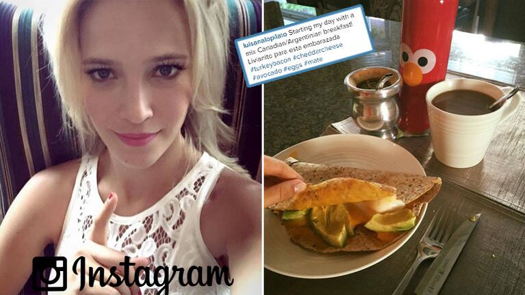 Luisana Lopilato y un suculento desayuno argentino-canadiense. (Foto: Instagram)