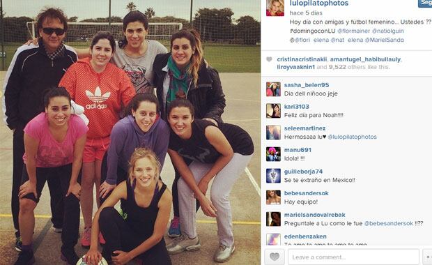 Luisana Lopilato y una curiosa rutina de ejercicios (Fotos: Instagram). 