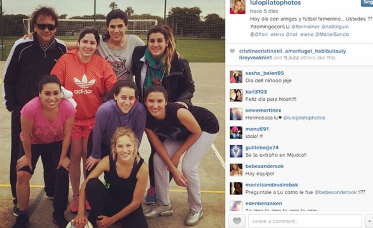 Luisana Lopilato y una curiosa rutina de ejercicios (Fotos: Instagram). 