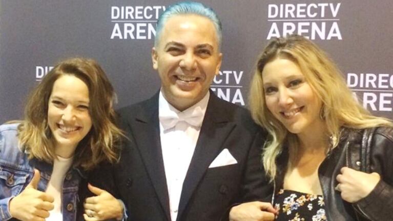 Luisana y Daniela Lopilato, en el recital de Cristian Castro. Foto: Instagram