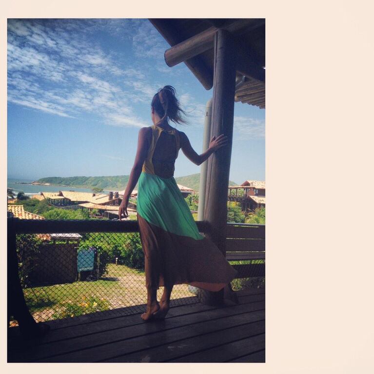 Luli Fernández, de vacaciones con su marido en un paraíso brasileño sustentable. (Foto: Twitter)