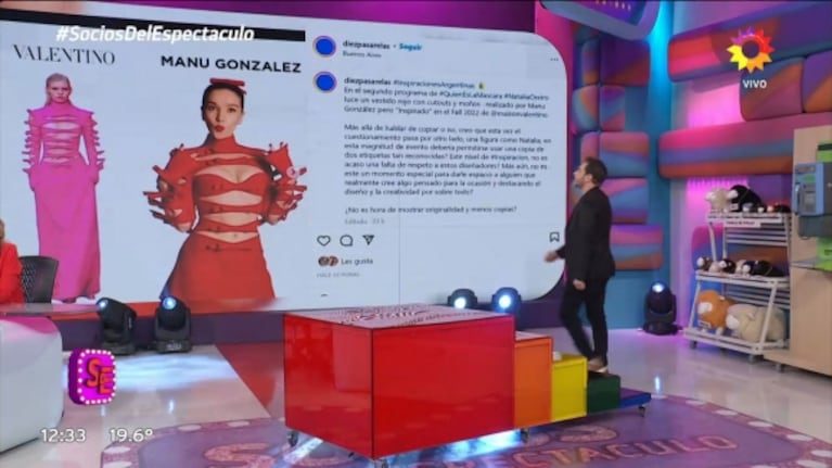 Luli Fernández fulminó a Natalia Oreiro y su diseñador por copiar los vestidos de Valentino