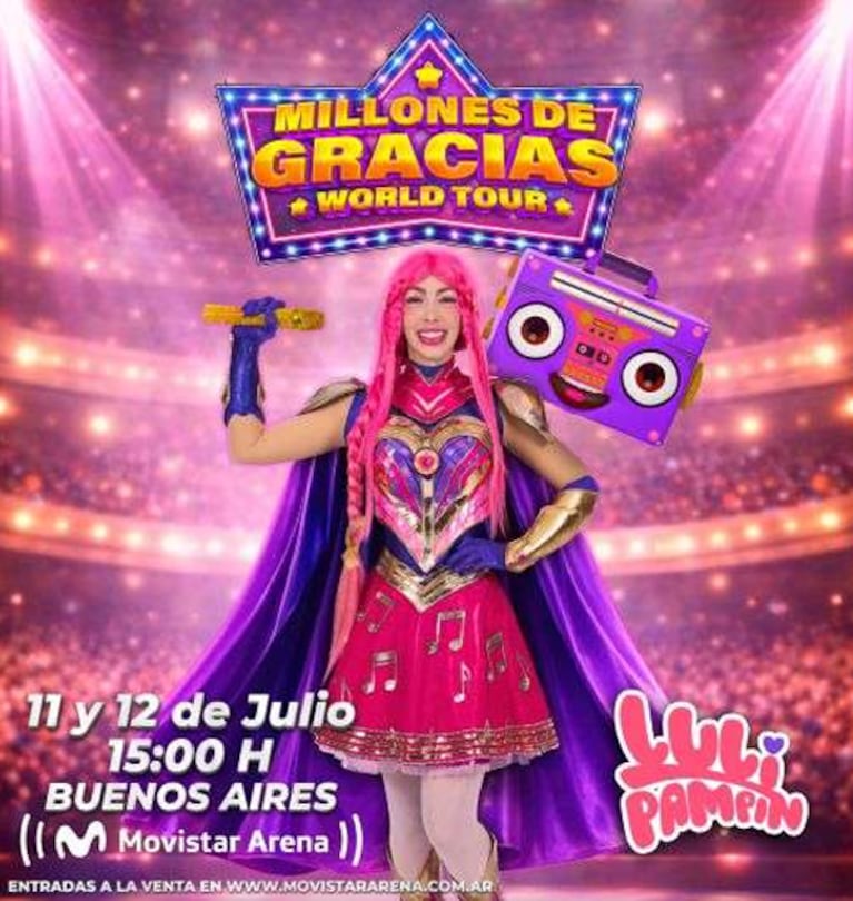 Luli Pampín en el Arena Buenos Aires. (@lulipampinoficial)