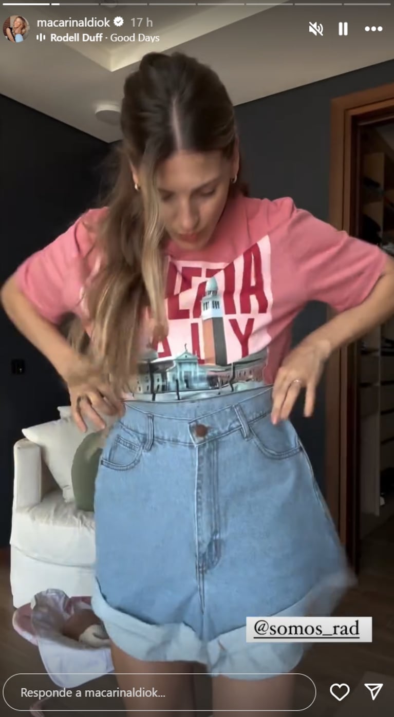 Maca lució diversos looks en medio del puerperio. Foto: IG | macarinaldiok