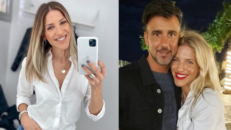 Maca lució una camisa que era de Federico.