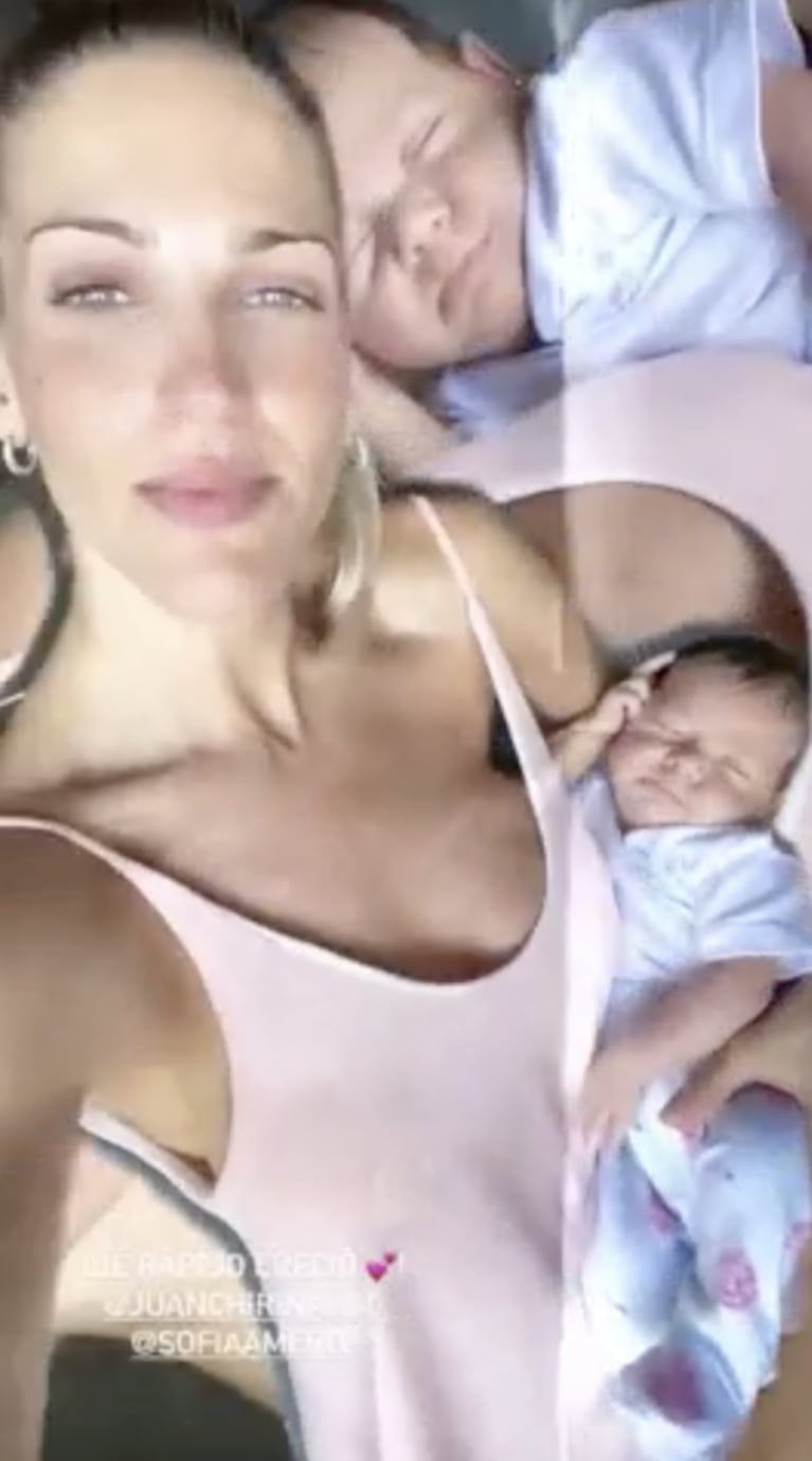 Macarena Rinaldi posteó un video sosteniendo a un bebé y le lanzó una indirecta a Hoppe: "Estoy pensando"