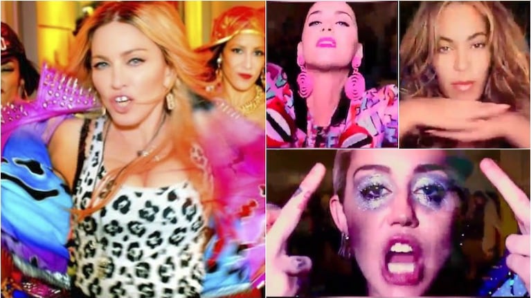 Madonna lanza su multiestelar videoclip con Beyonce, Miley Cyrus y Katy Perry
