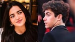 Maia Reficco y Franco Colapinto durante uno de los Grandes Premios de Fórmula 1 que compartieron juntos.