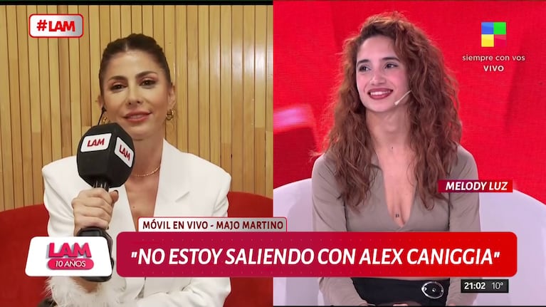 Majo Martino y Melody Luz en LAM (Foto: captura de América).