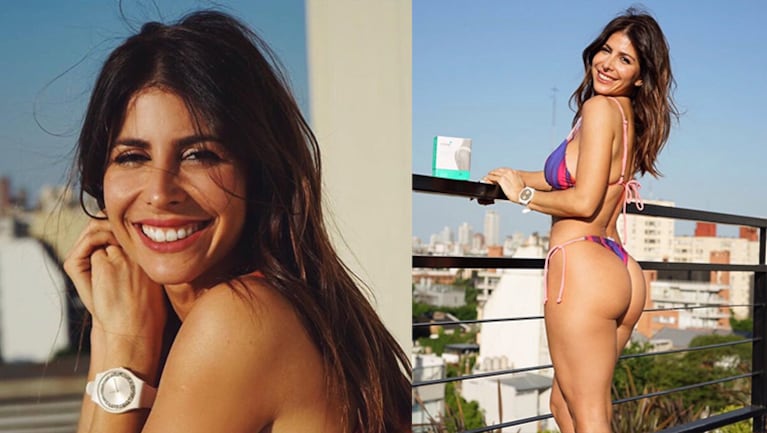 Majo se prepara para el verano luciendo sus curvas en el balcón.
