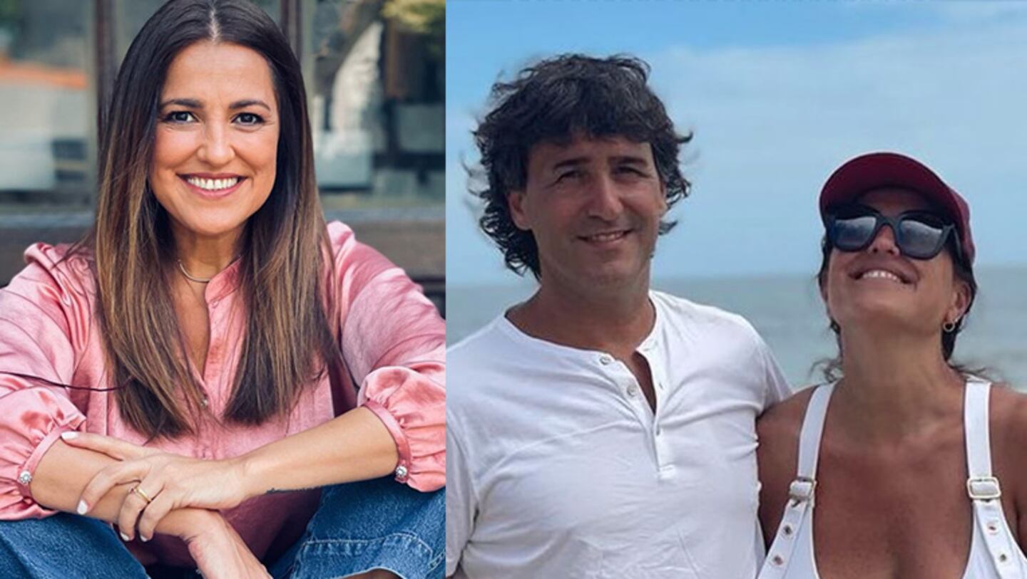 Maju Lozano y su novio, enamorados en la playa.