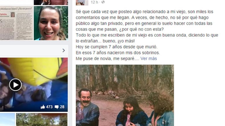 Malena Guinzburg le dedicó un emotivo mensaje a su papá (Fotos: Web).
